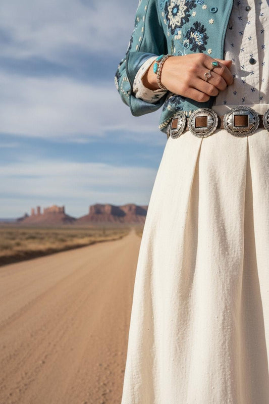 Vintage Concho Sunflower Belt