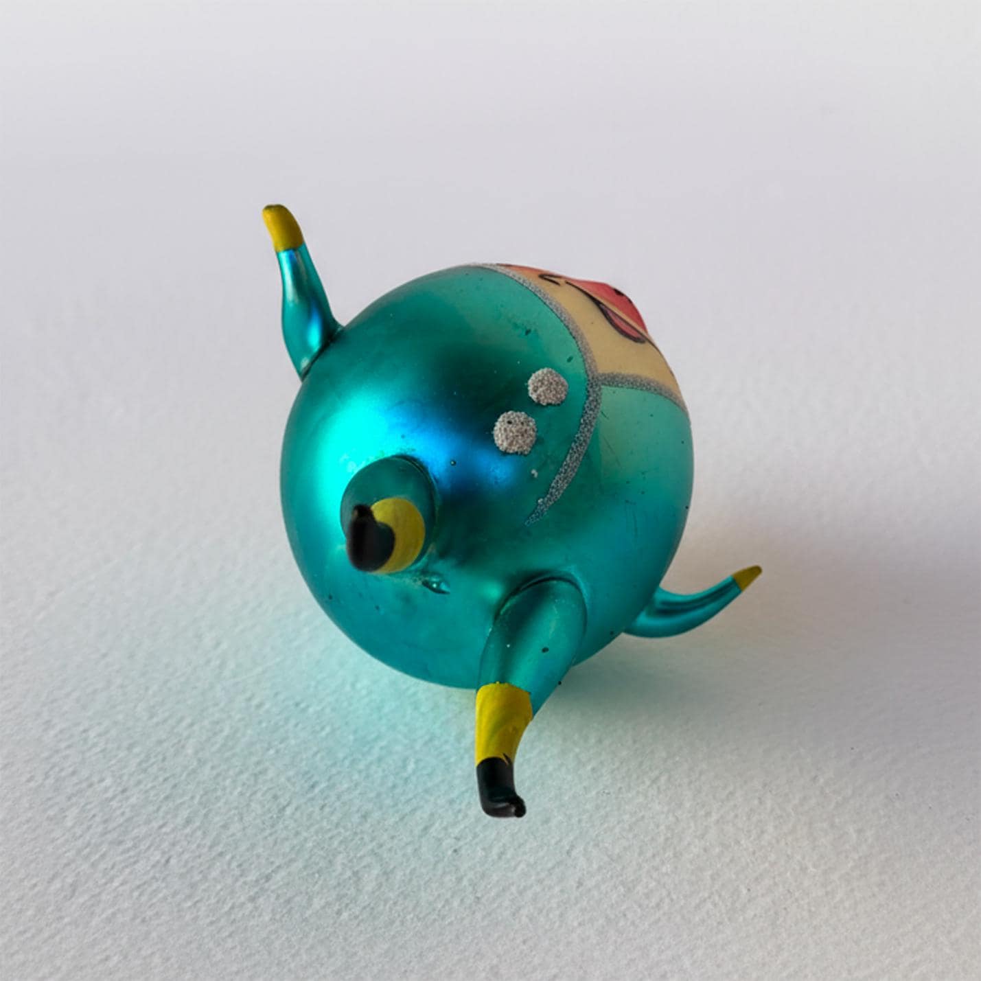 Italian Humpty Dumpty Christmas Ornament Vintage Hand blown Glass