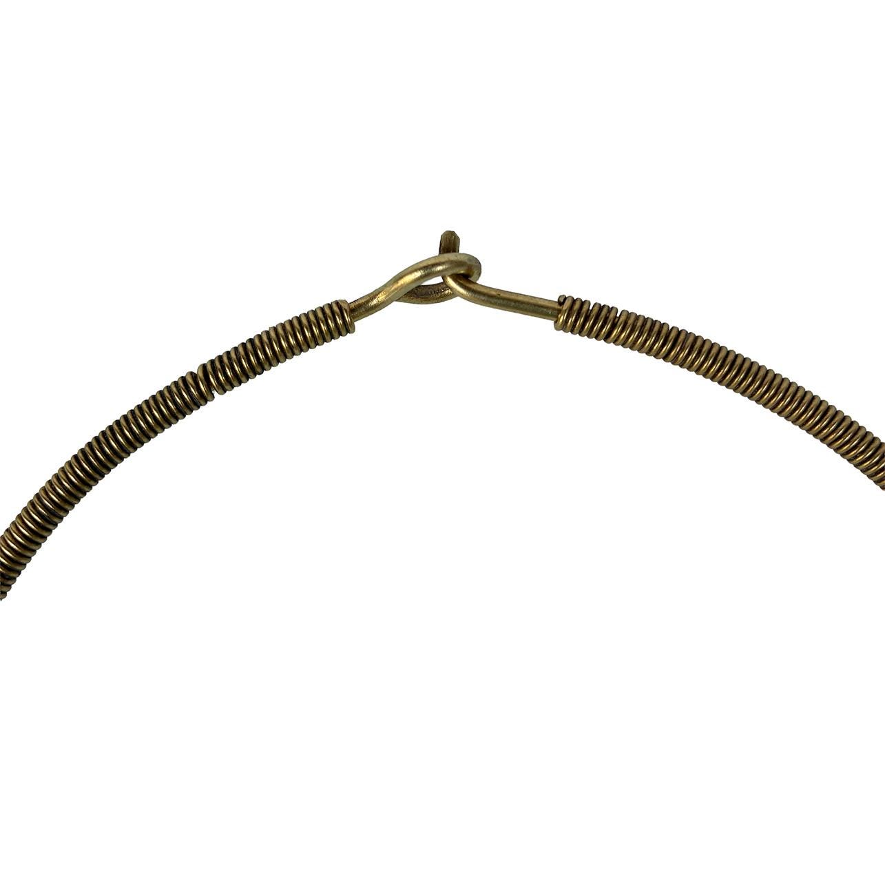 Brutalist Brass Spiral Choker Vintage