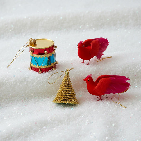 1970’s Christmas Birds Tree and Bird Ornaments