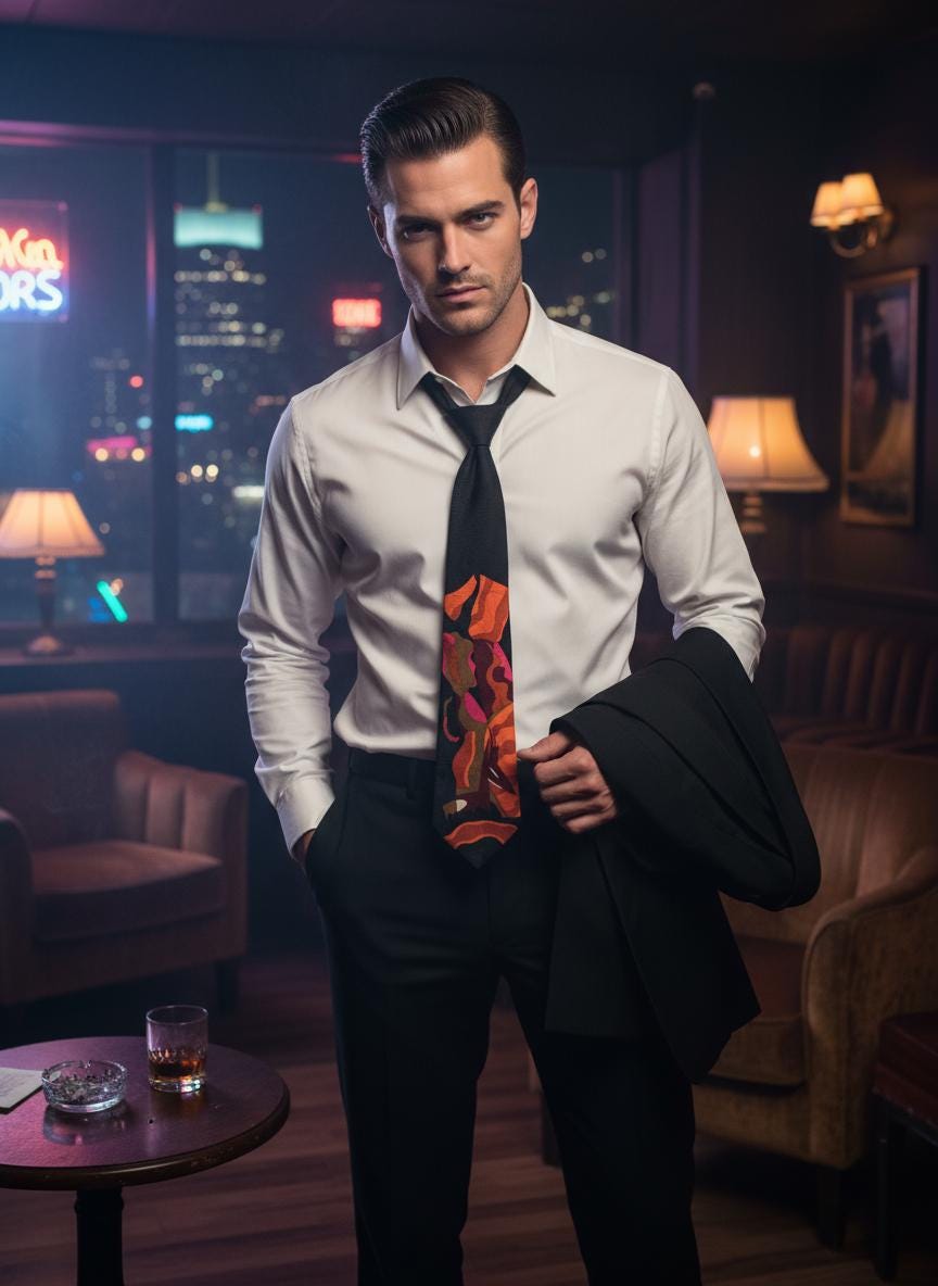 Memphis Milano Graphic Vintage Silk Tie