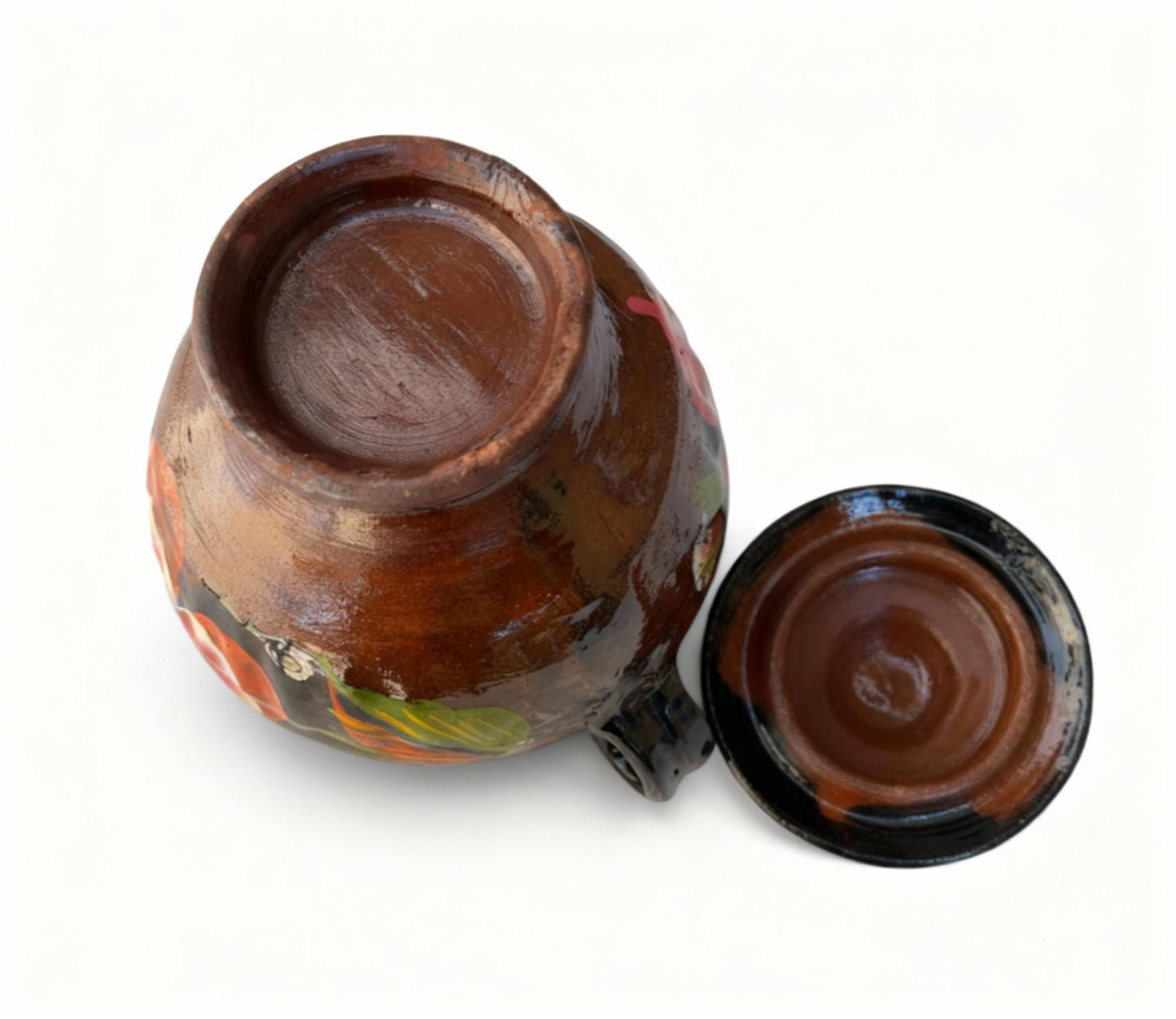 Vintage Mexican Pottery Painted Jar