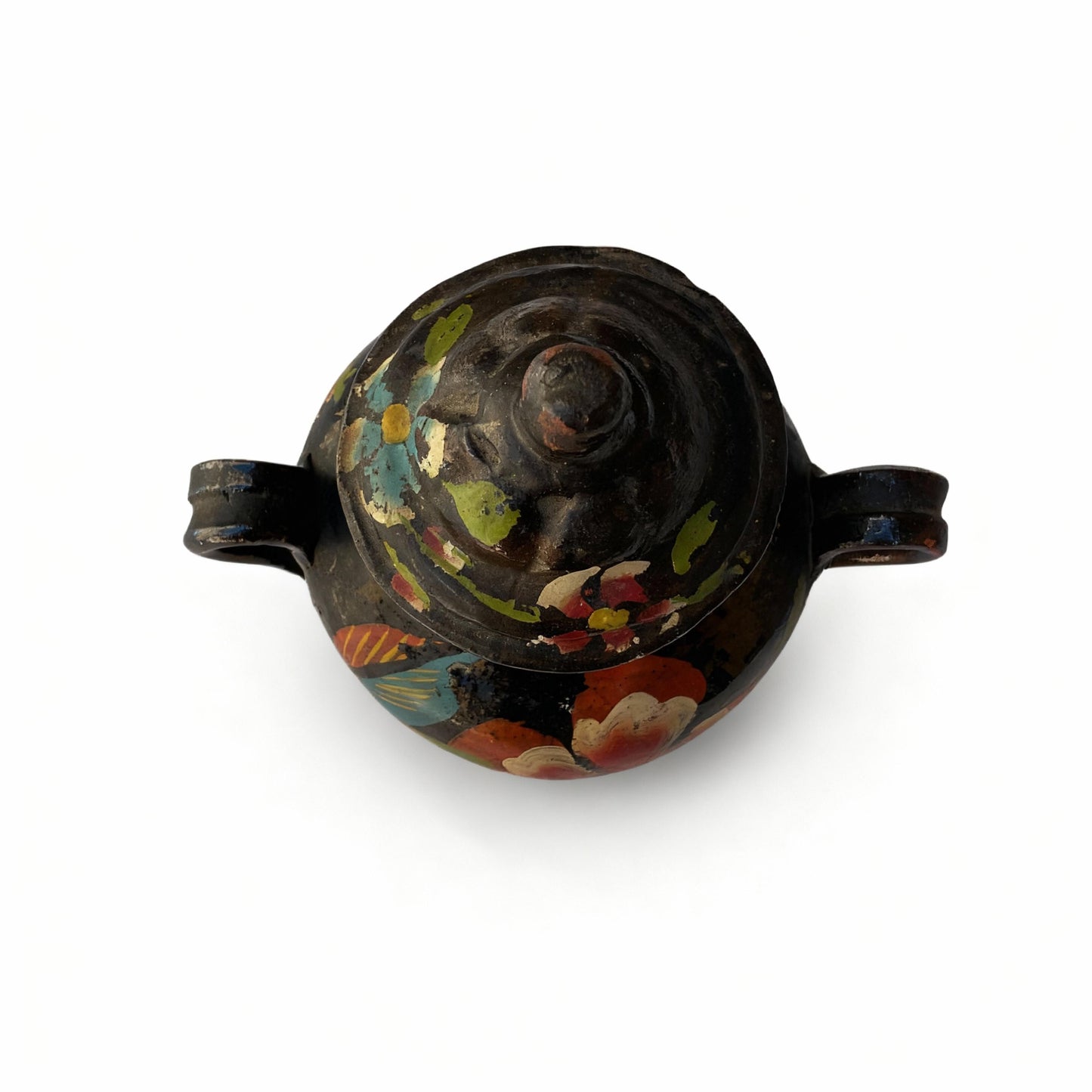 Vintage Mexican Pottery Painted Jar