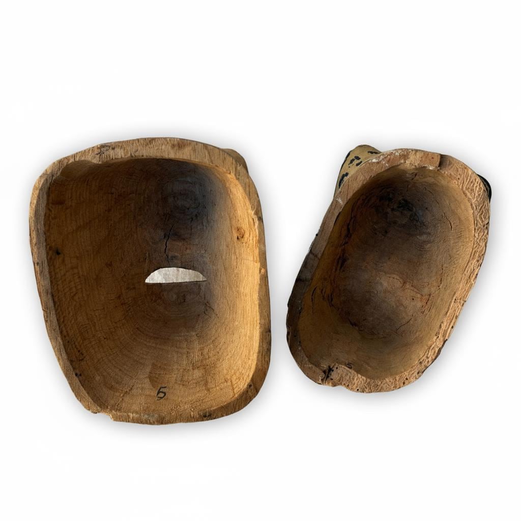 Mexican Vintage Folk Art Jaguar Masks.