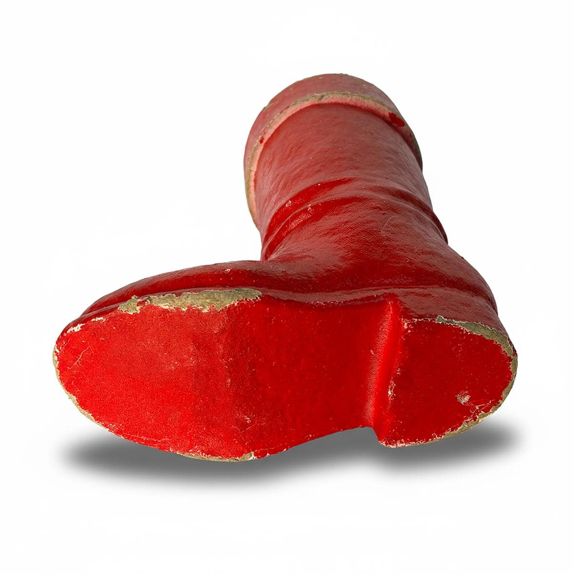 Paper Mache Santa Boot Candy Container Vintage Sizable