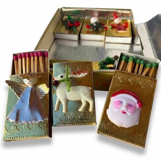 Noel Matches Christmas Decorated Vintage 8 boxes