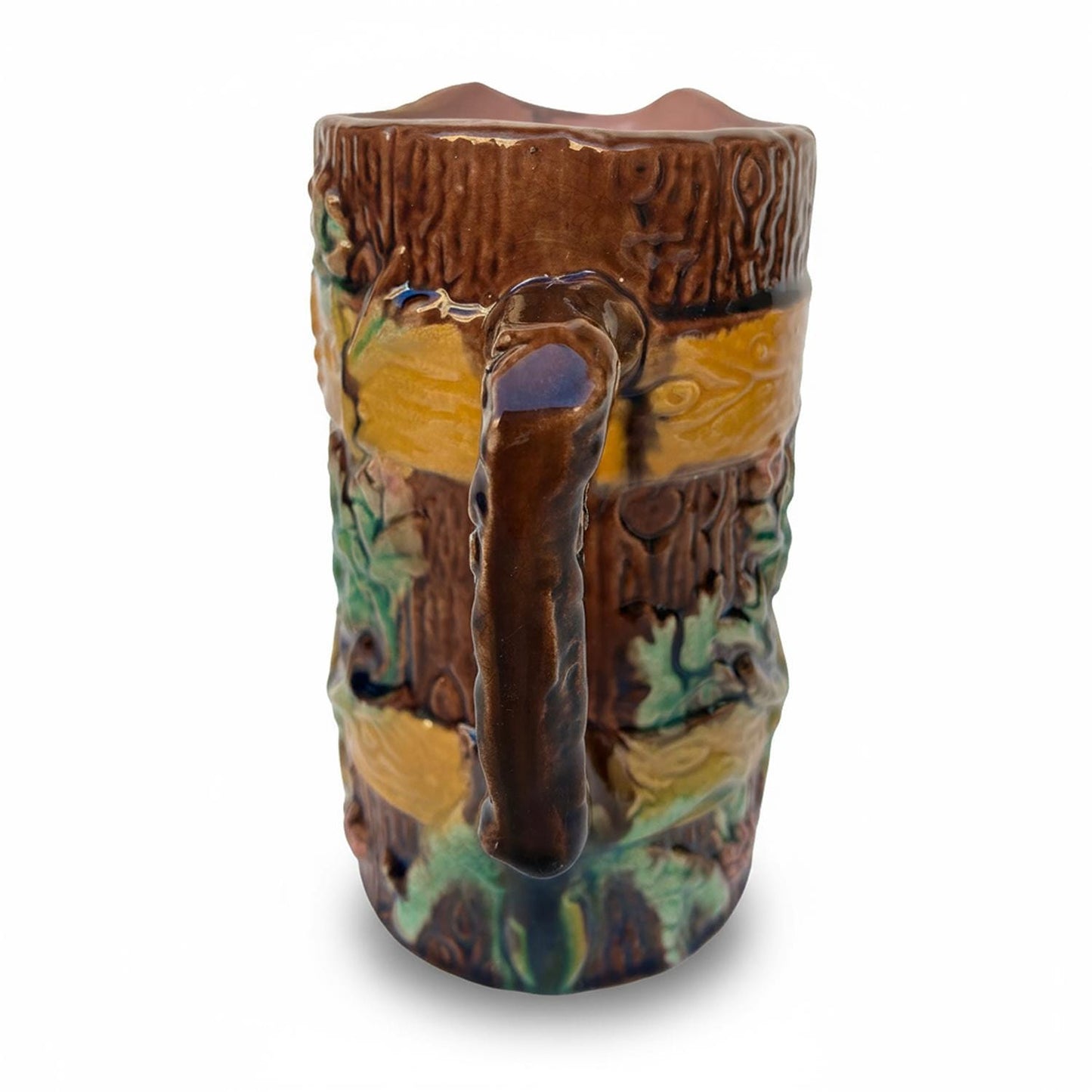 Majolica Faux Bois 1880’s Pitcher Blackberries