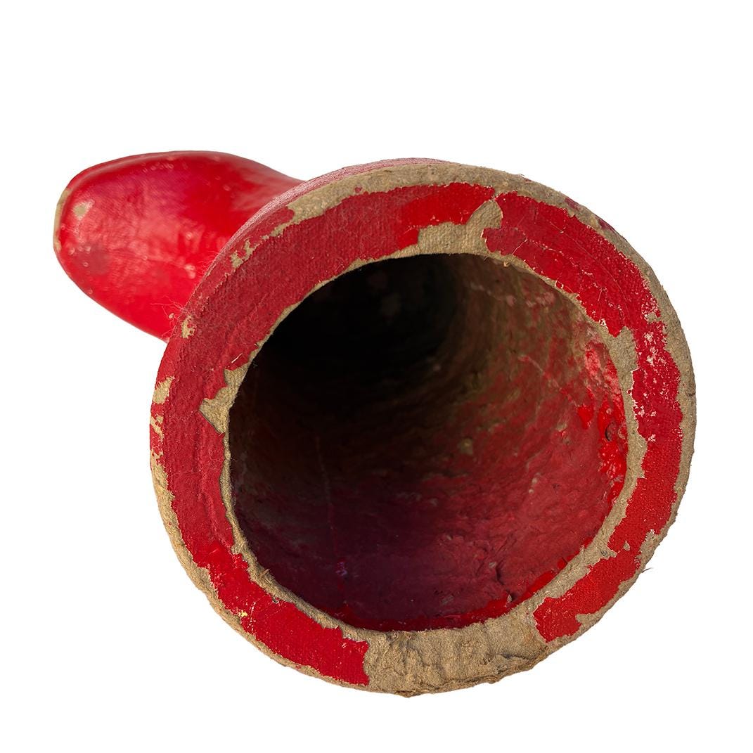 Paper Mache Santa Boot Candy Container Vintage Sizable