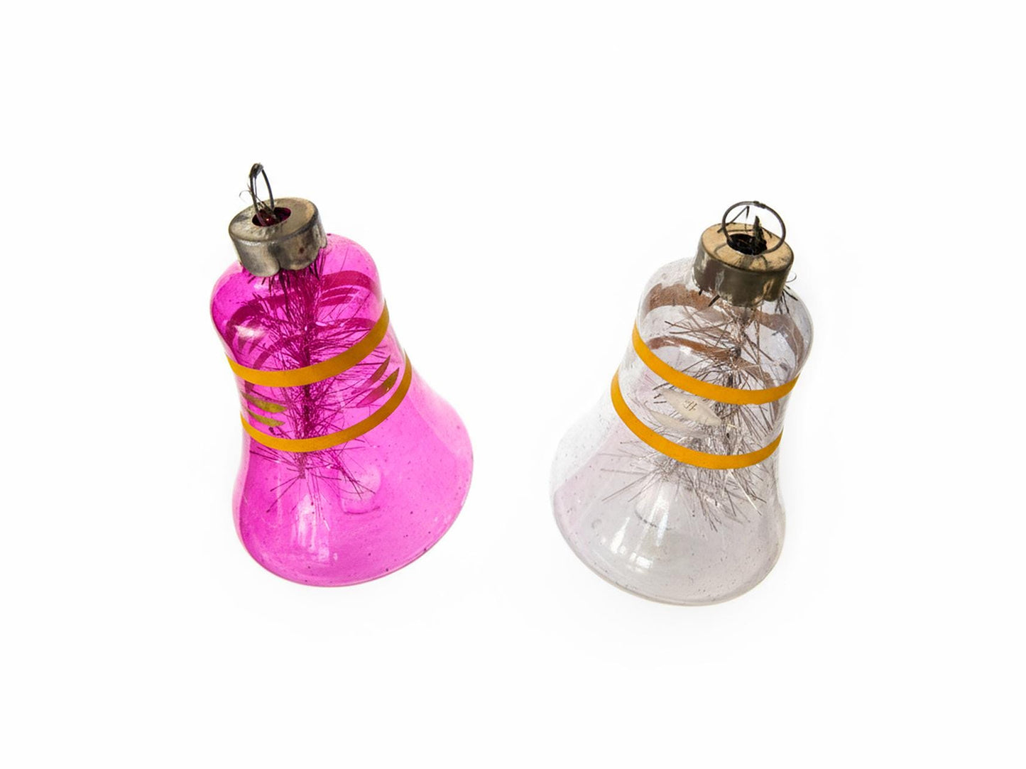 Shiny Brite Tinsel Bells Pair Corning WWII