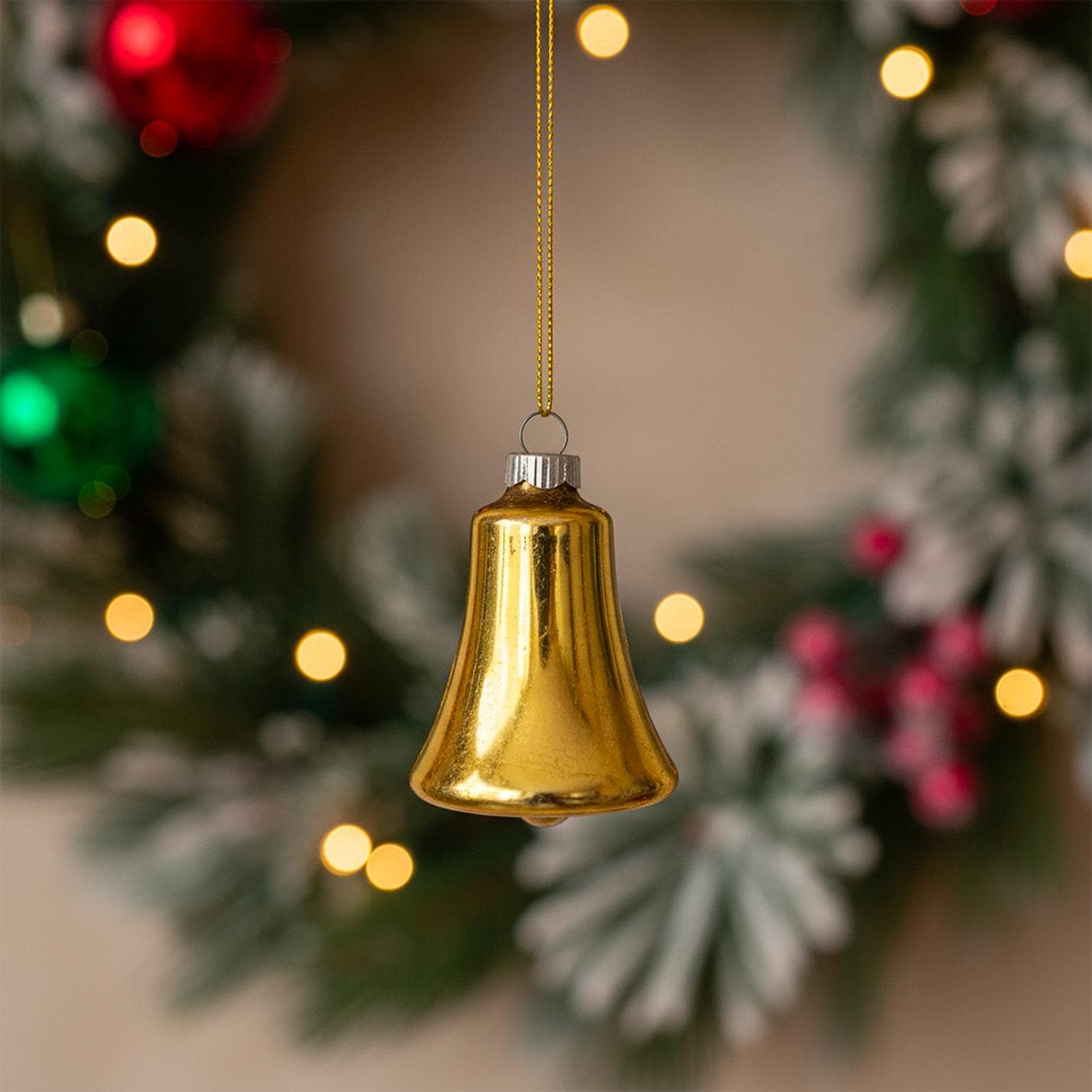 Shiny Brite Vintage Glass Bell Ornaments Original Box set of 4