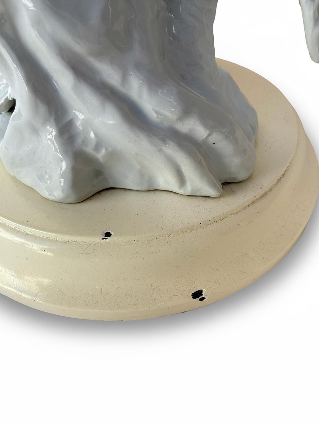 Hollywood Regency Cockatoo Lamp Italian “Blanc de Chine” with Woven Shade Vintage