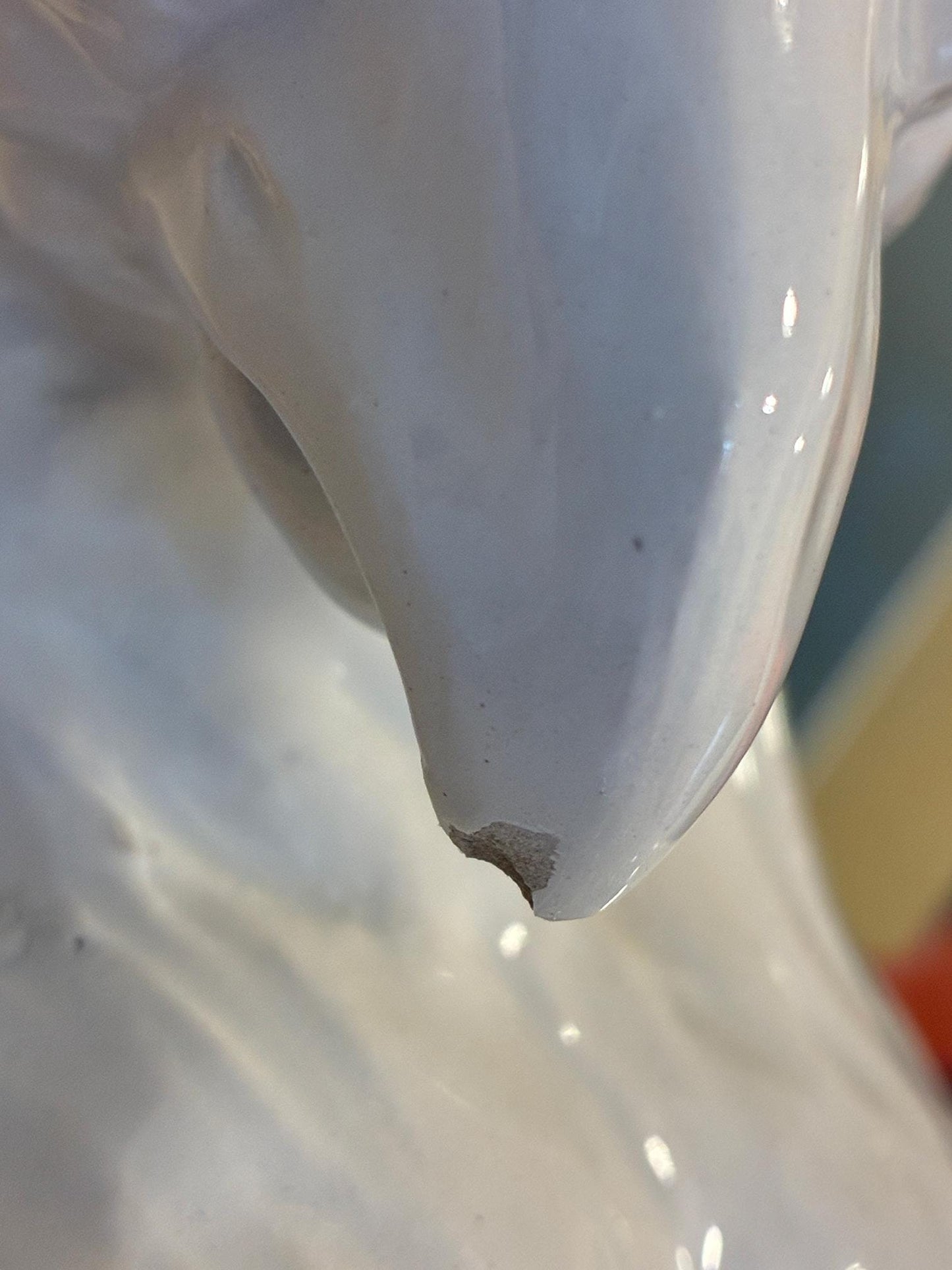 Hollywood Regency Cockatoo Lamp Italian “Blanc de Chine” with Woven Shade Vintage