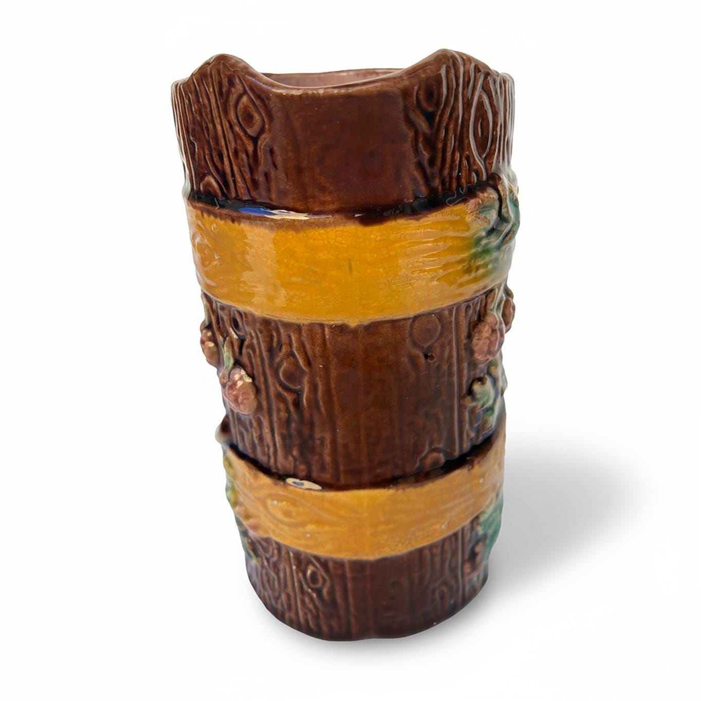 Majolica Faux Bois 1880’s Pitcher Blackberries