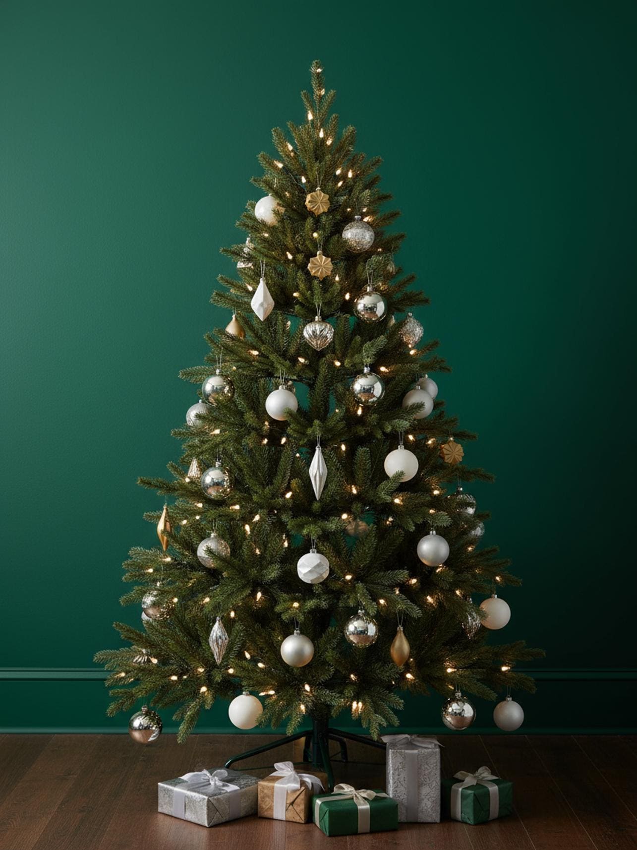 1960’s by  Noelle, 20 Glass Silver Stenciled Ornaments 2 boxes of 10, Merry Christmas, Santa on his Sleigh and plain.