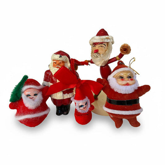 5 Little Vintage Santas