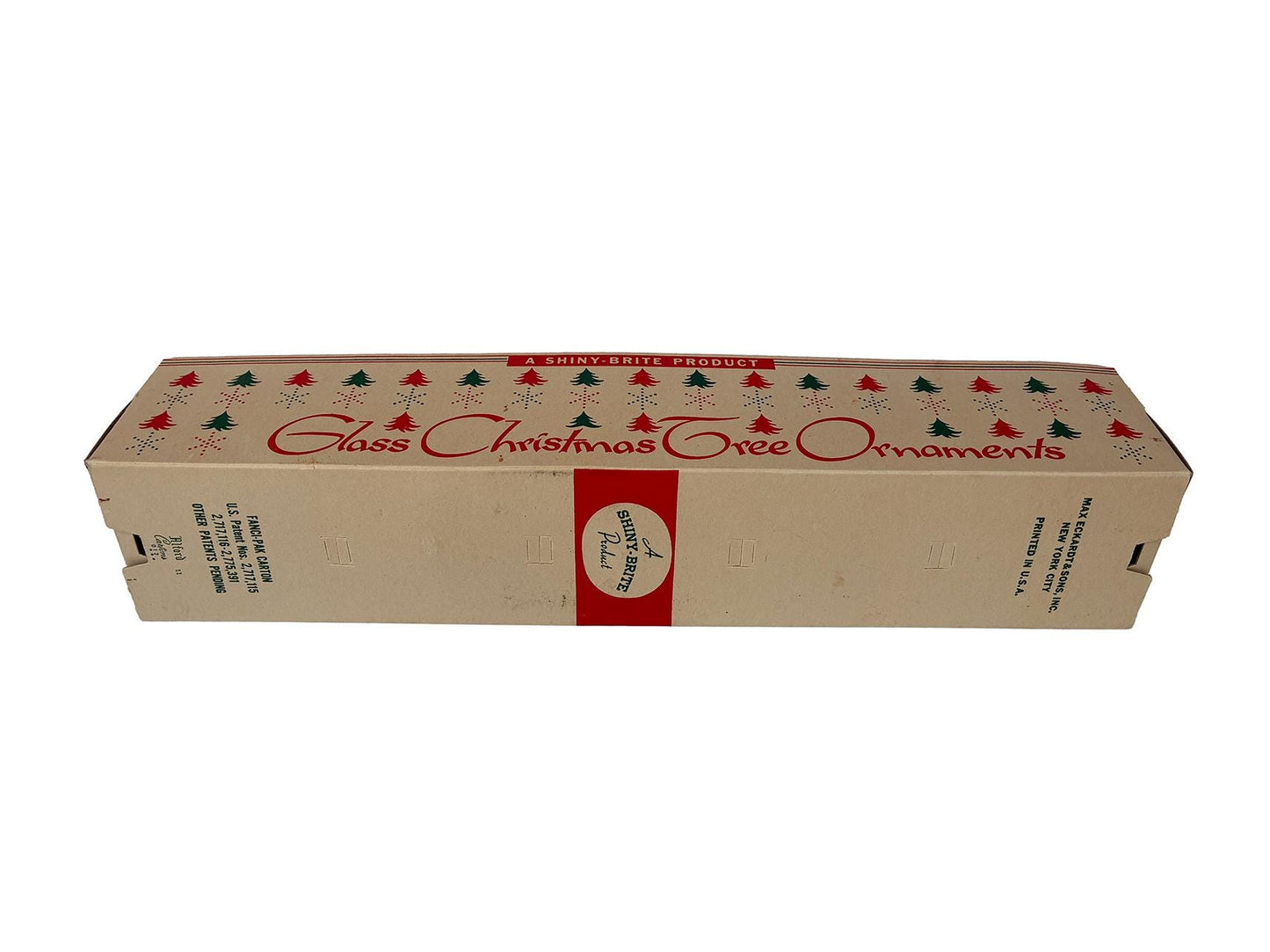 5 Gold Shiny Brite Ball Ornaments in Original Box Carton