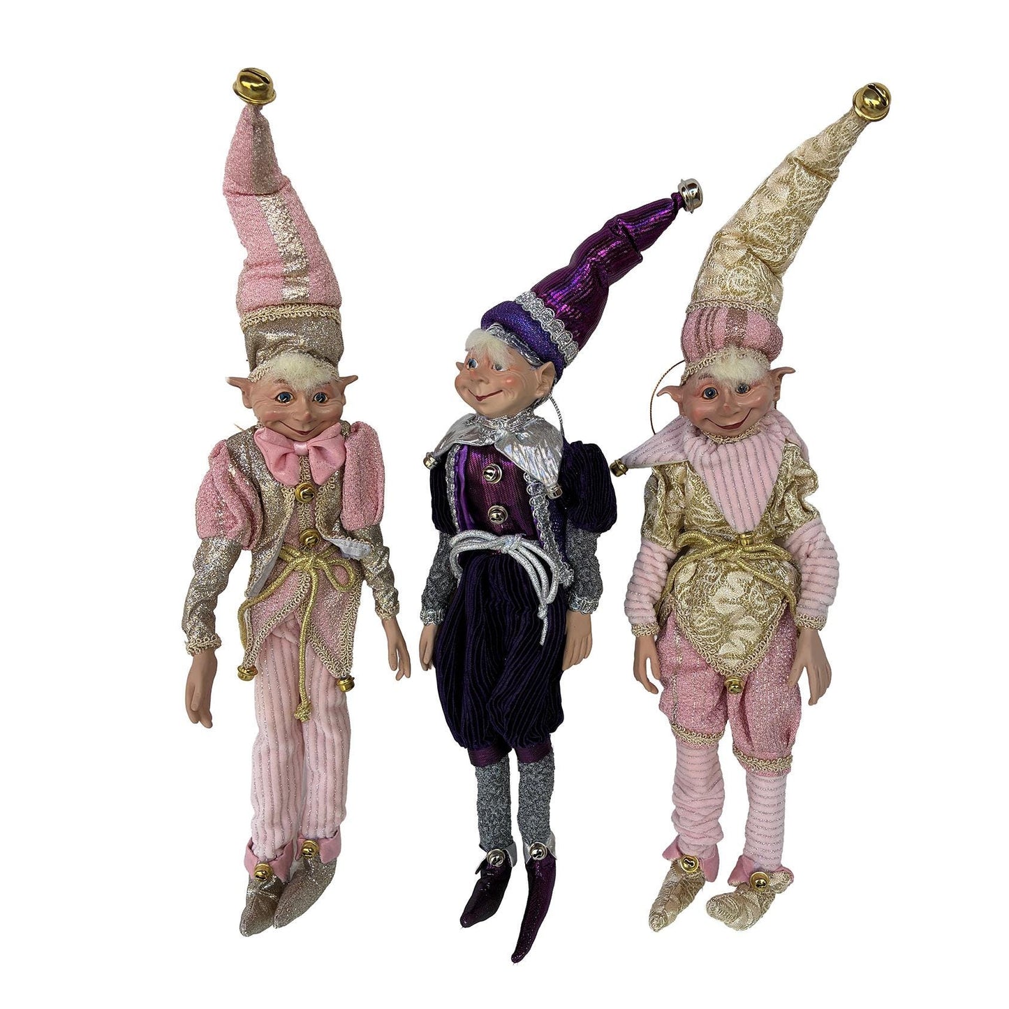 3 Robert Stanley Posable Christmas Elves